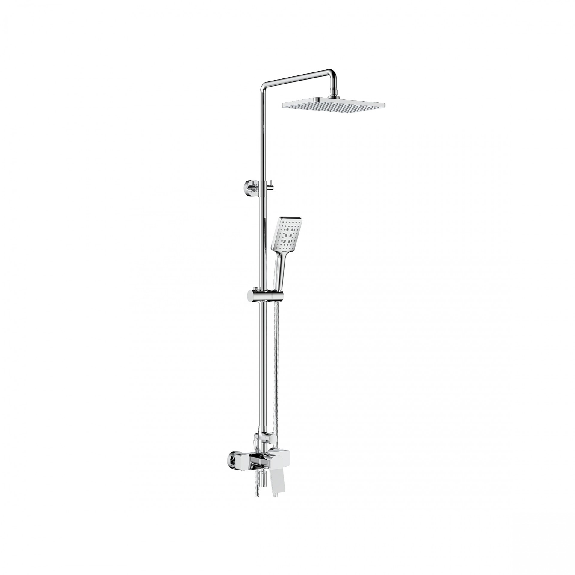 Tenne wall mount shower mixer set bath faucet wholesale factory chrome finished three function shower head